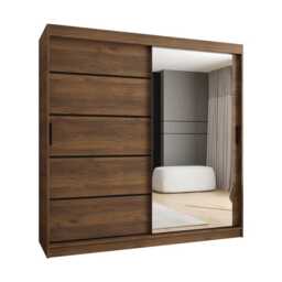 Rubino V2 Sliding Door Wardrobe 200cm - Oak Walnut 200cm - thumbnail 4