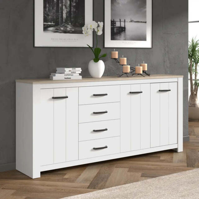 Elara Sideboard Cabinet 206cm - White 206cm - image 1