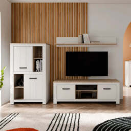 Elara Sideboard Cabinet 206cm - White 206cm - thumbnail 8