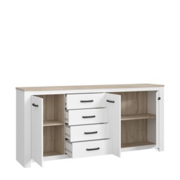 Elara Sideboard Cabinet 206cm - White 206cm - thumbnail 3