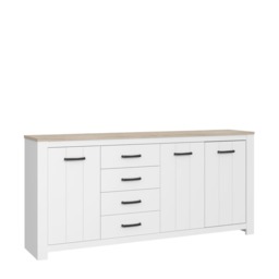 Elara Sideboard Cabinet 206cm - White 206cm - thumbnail 2