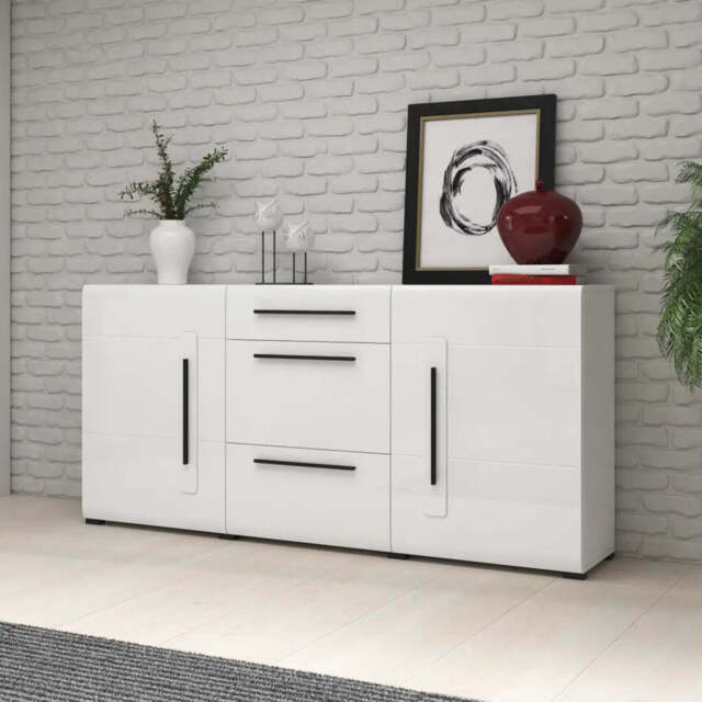 Tulsa 26 Sideboard Cabinet 180cm - White Gloss 180cm - image 1