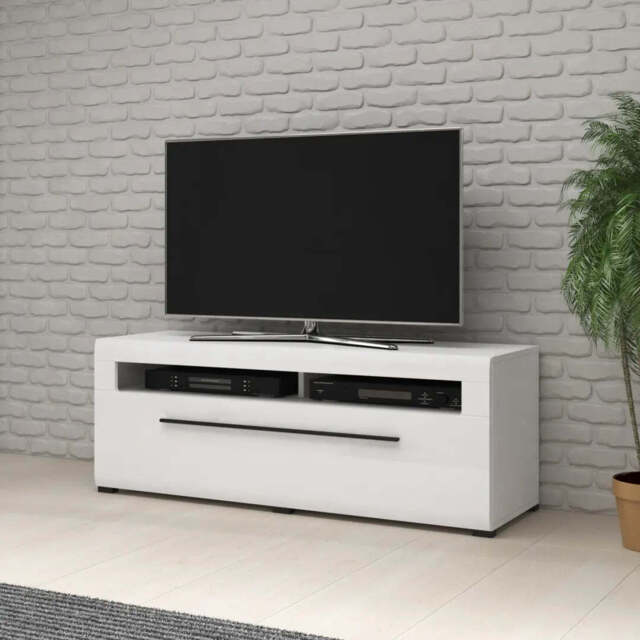 Tulsa 41 TV Cabinet 140cm - White Gloss 140cm - image 1
