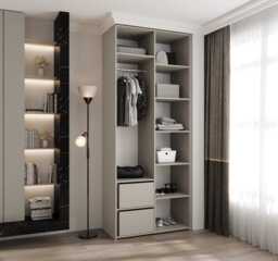 Como IV Hinged Door Wardrobe 100cm - Cashmere 100cm - thumbnail 6
