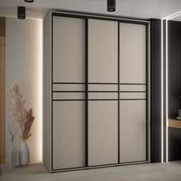 Dakota X Sliding Door Wardrobe 180cm - Cashmere 180cm - thumbnail 2