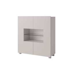 Calabrini Display Cabinet 100cm - White Gloss 100cm - thumbnail 4