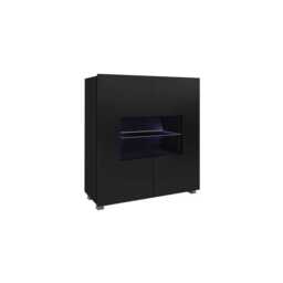 Calabrini Display Cabinet 100cm - White Gloss 100cm - thumbnail 3