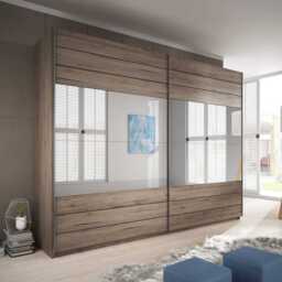 Galaxy Sliding Door Wardrobe [Mirror] - Oak San Remo 270cm - thumbnail 2