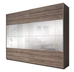 Galaxy Sliding Door Wardrobe [Mirror] - Oak San Remo 270cm - thumbnail 1