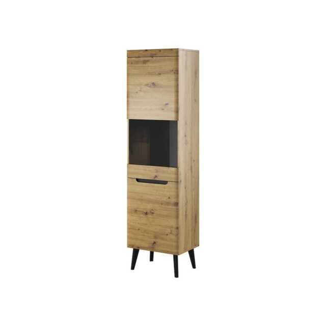 Nordi Tall Display Cabinet 53cm - Oak Artisan 53cm - image 1
