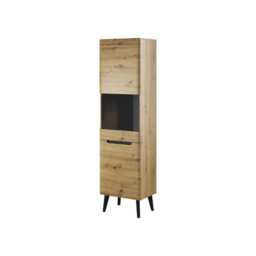 Nordi Tall Display Cabinet 53cm - Oak Artisan 53cm - thumbnail 1