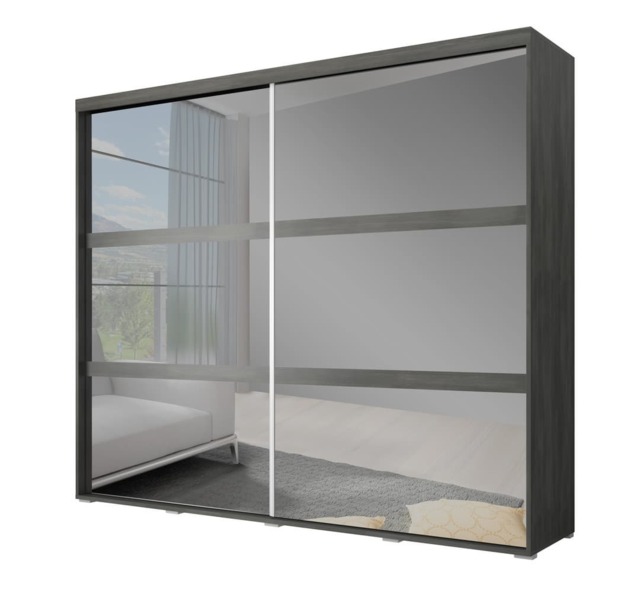 Latte Sliding Door Wardrobe 230cm - Norwegian Pine 230cm - image 1
