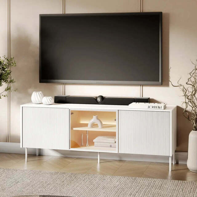 Liba TV Cabinet 147cm - White 147cm - image 1