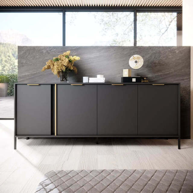 Lars Sideboard Cabinet 203cm - Anthracite 203cm - image 1