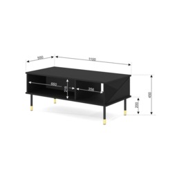 Woody Coffee Table 110cm - White 110cm - thumbnail 8