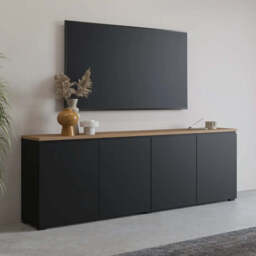 Modo Sideboard Cabinet 200cm - Black 200cm - thumbnail 6