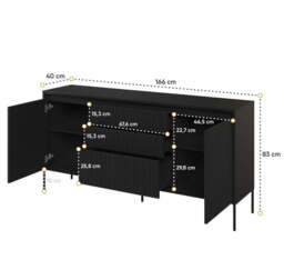 Trend TR-01 Sideboard Cabinet 166cm - Beige 166cm - thumbnail 8
