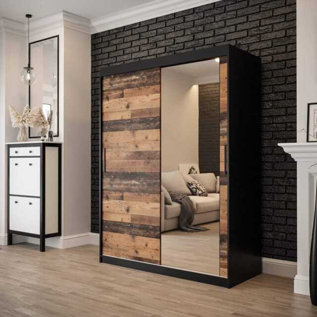 Tilburg II Sliding Door Wardrobe 150cm - Dark Oak 150cm - image 1