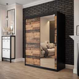 Tilburg II Sliding Door Wardrobe 150cm - Dark Oak 150cm - thumbnail 1