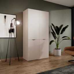 Lund Hinged Door Wardrobe 101cm - Beige 101cm - thumbnail 1