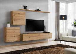 "Switch V Entertainment Unit For TVs Up To 75"" - Black 250cm Black" - thumbnail 2