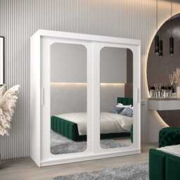 Uppsala T3 Sliding Door Wardrobe 180cm - White 180cm - thumbnail 1