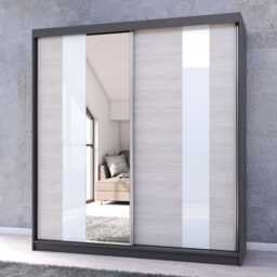 Multi 32 Sliding Door Wardrobe 203cm - White Matt 203cm - thumbnail 3