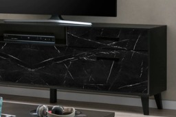 Fina 04 TV Cabinet 186cm - Black 186cm - thumbnail 4