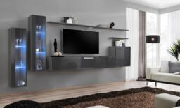 "Switch XI Entertainment Unit For TVs Up To 75"" - Oak Wotan 330cm White" - thumbnail 3
