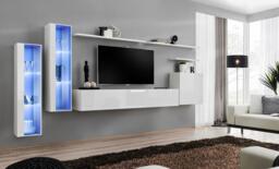"Switch XI Entertainment Unit For TVs Up To 75"" - Oak Wotan 330cm White" - thumbnail 2