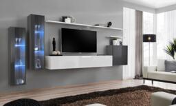 "Switch XI Entertainment Unit For TVs Up To 75"" - Oak Wotan 330cm White" - thumbnail 6
