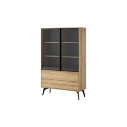 Slide Display Cabinet 100cm - Oak Golden 100cm - thumbnail 2