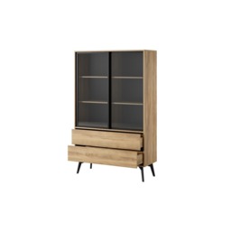 Slide Display Cabinet 100cm - Oak Golden 100cm - thumbnail 3