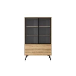 Slide Display Cabinet 100cm - Oak Golden 100cm - thumbnail 4