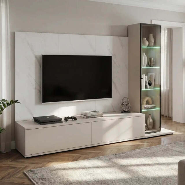 "Glam I Entertainment Unit For TVs Up To 70"" - Cashmere 240cm" - image 1