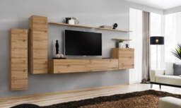 "Switch I Entertainment Unit For TVs Up To 75"" - Black 330cm Black" - thumbnail 3