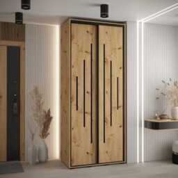 Cannes XII Sliding Door Wardrobe 110cm - White 110cm - thumbnail 2