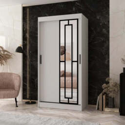 Modena Sliding Door Wardrobe 100cm - Oak Walnut 100cm - thumbnail 2
