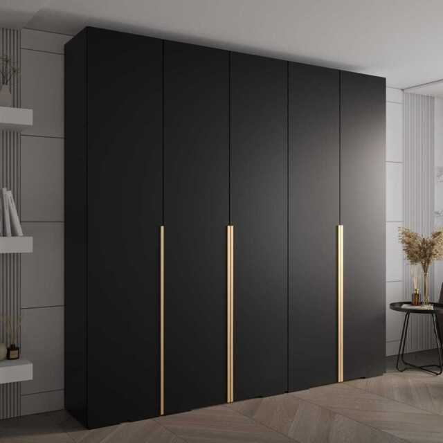 Inova I Hinged Door Wardrobe 250cm - Black 250cm - image 1