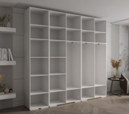 Inova I Hinged Door Wardrobe 250cm - Black 250cm - thumbnail 7