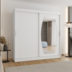 Rossa Sliding Door Wardrobe 200cm - Black 200cm - thumbnail 2