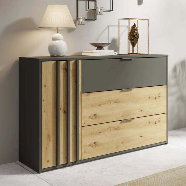 Rimini 46 Chest Of Drawers 125cm - Graphite 125cm - image 1