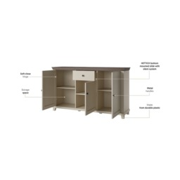 Evora 47 Sideboard Cabinet 160cm - Oak Lefkas 160cm - thumbnail 8