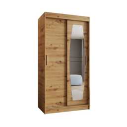 Rossa Sliding Door Wardrobe 100cm - Black 100cm - thumbnail 7