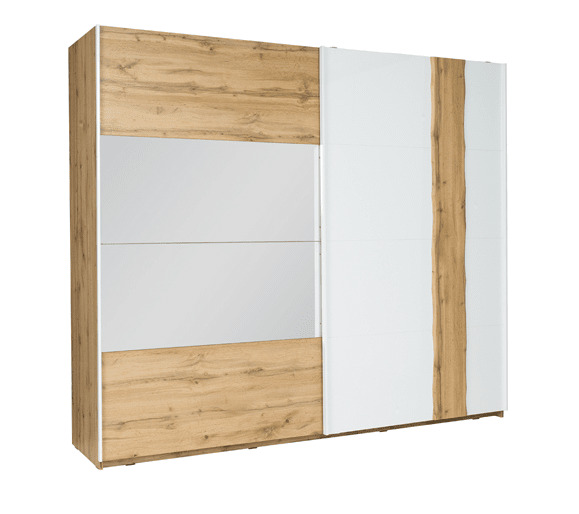 Wood WD12 Sliding Door Wardrobe 250cm - Oak Wotan 250cm - image 1
