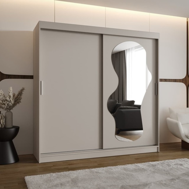 Ultra Sliding Door Wardrobe 200cm - Cashmere 200cm - image 1