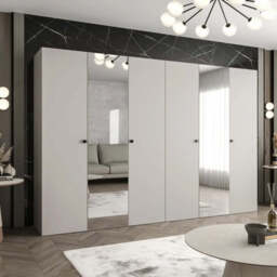Parma II Hinged Door Wardrobe 300cm - Oak Walnut 300cm - thumbnail 4