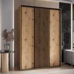 Sapporo I Sliding Door Wardrobe 180cm - Black 180cm - thumbnail 4