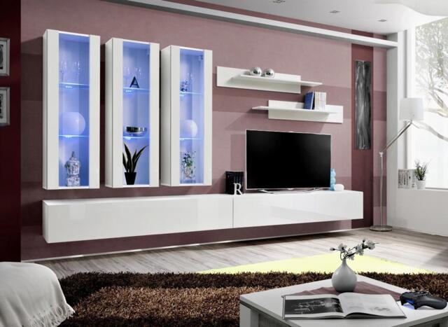 "Fly E3 Entertainment Unit For TVs Up To 75"" - 320cm White White Gloss" - image 1