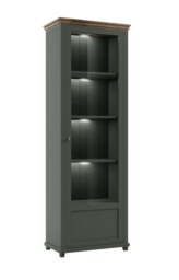 Evora 06 Tall Display Cabinet 71cm - Oak Lefkas 71cm - thumbnail 2